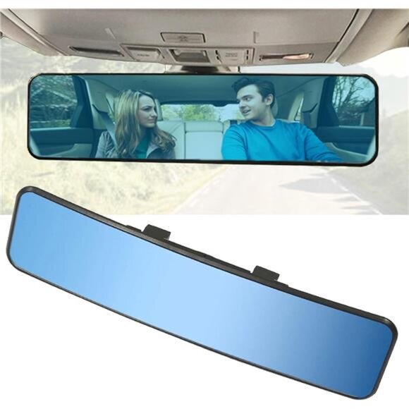 Rear View Mirror, Universal 11.4Inch Interior Clip On Rearview Mirror,Anti Glare - Picture 1 of 7
